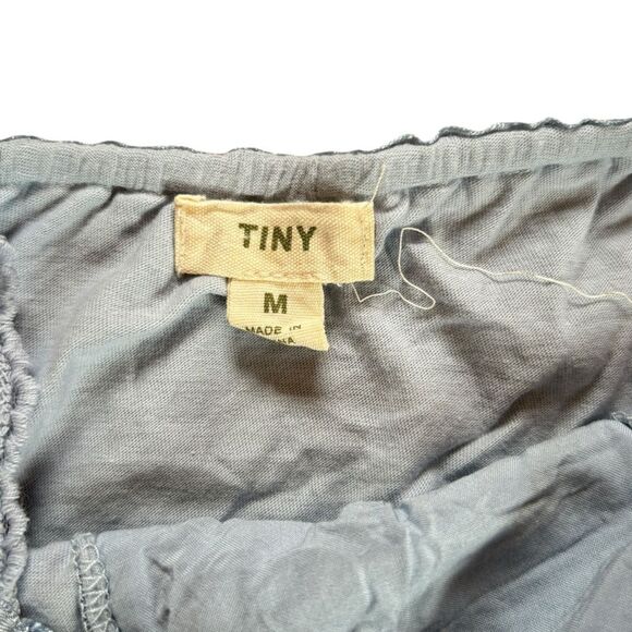 Anthropologie Tiny Daphne Lace Tank Blue Flutter Strap Womens Size Medium - Picture 9 of 12